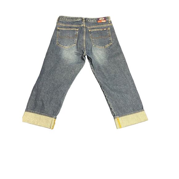 Bongo Jeans Women's Capri XL Size 13 Cuffed Medium Blue Denim - Picture 13 of 16